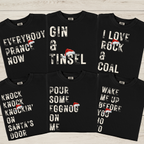 Christmas Song Pun T-Shirts – Distressed Style Group & Family Christmas Shirts