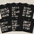 Christmas Song Pun T-Shirts – Distressed Style Group & Family Christmas Shirts