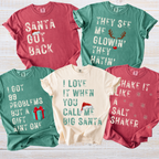 Christmas Song Pun T-Shirts – Distressed Vintage-Style Group & Family Christmas Shirts