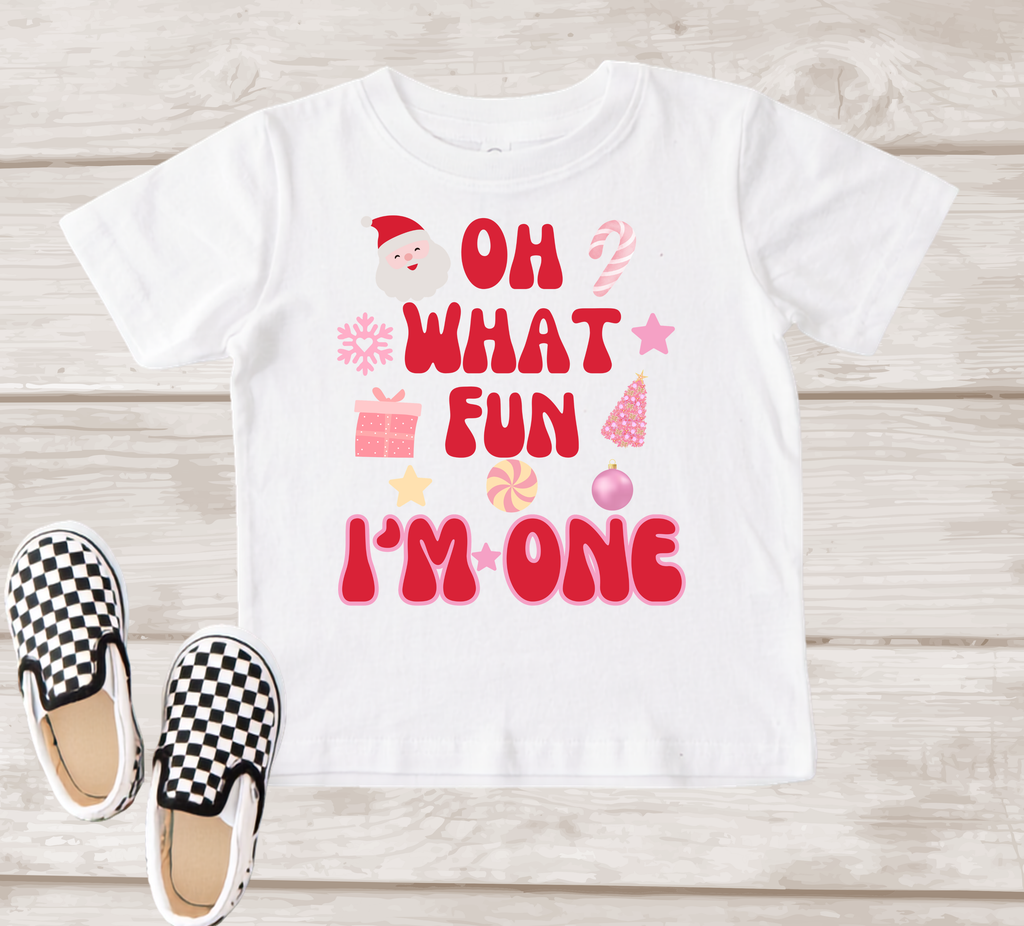 Christmas First Birthday Shirt for Girl – So Fun Being One