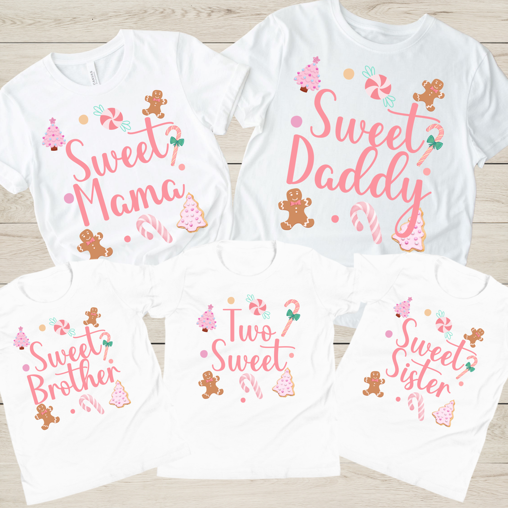 Two Sweet Christmas 2nd Birthday Shirt | Matching Family