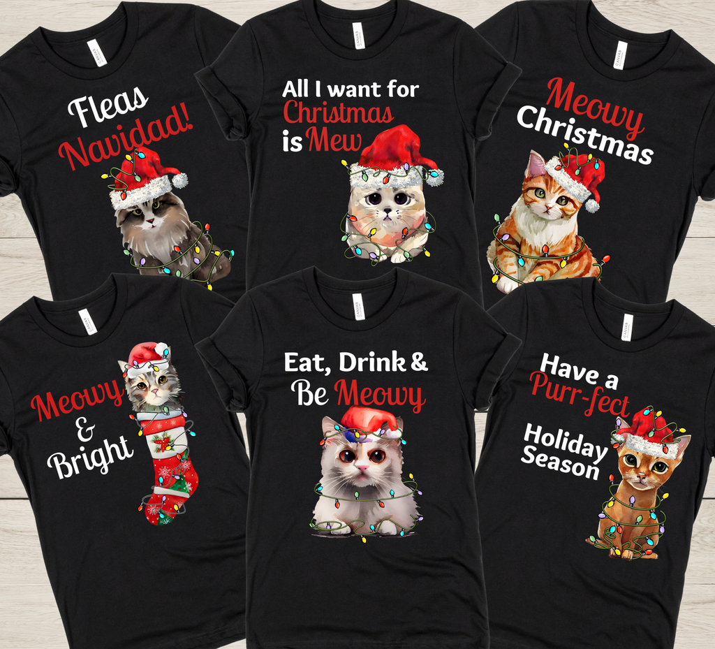 Funny Cat Christmas Shirt | Christmas Cat Pun Tee
