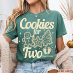 Cookies for Two Christmas Pregnancy Announcement Shirt