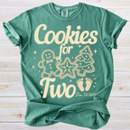 Cookies for Two Christmas Pregnancy Announcement Shirt