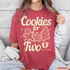 Cookies for Two Christmas Pregnancy Announcement Shirt