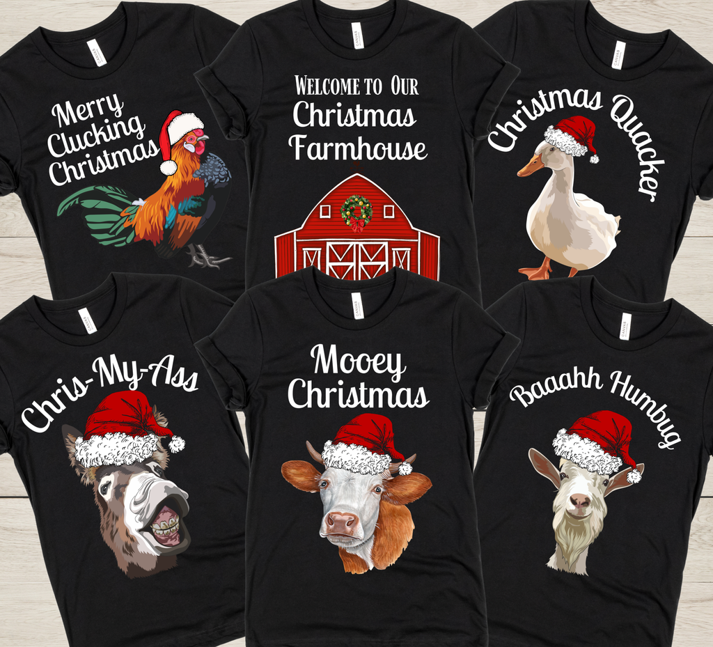 Funny Farm Animal Christmas Shirt | Christmas Animal Pun Tee
