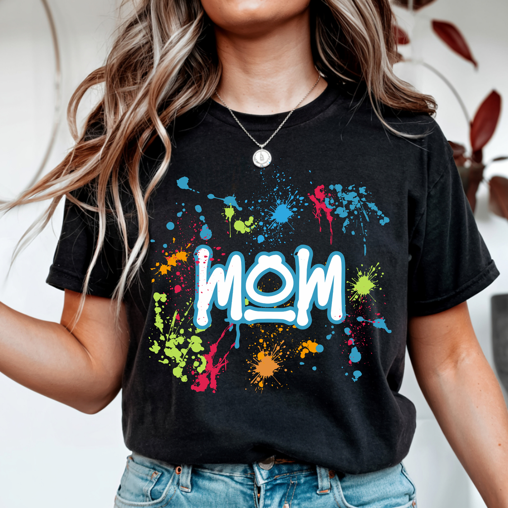 I Was 6 Now I'm 7 Birthday Shirt | Funny 7th Birthday Paint Splatter T-Shirt