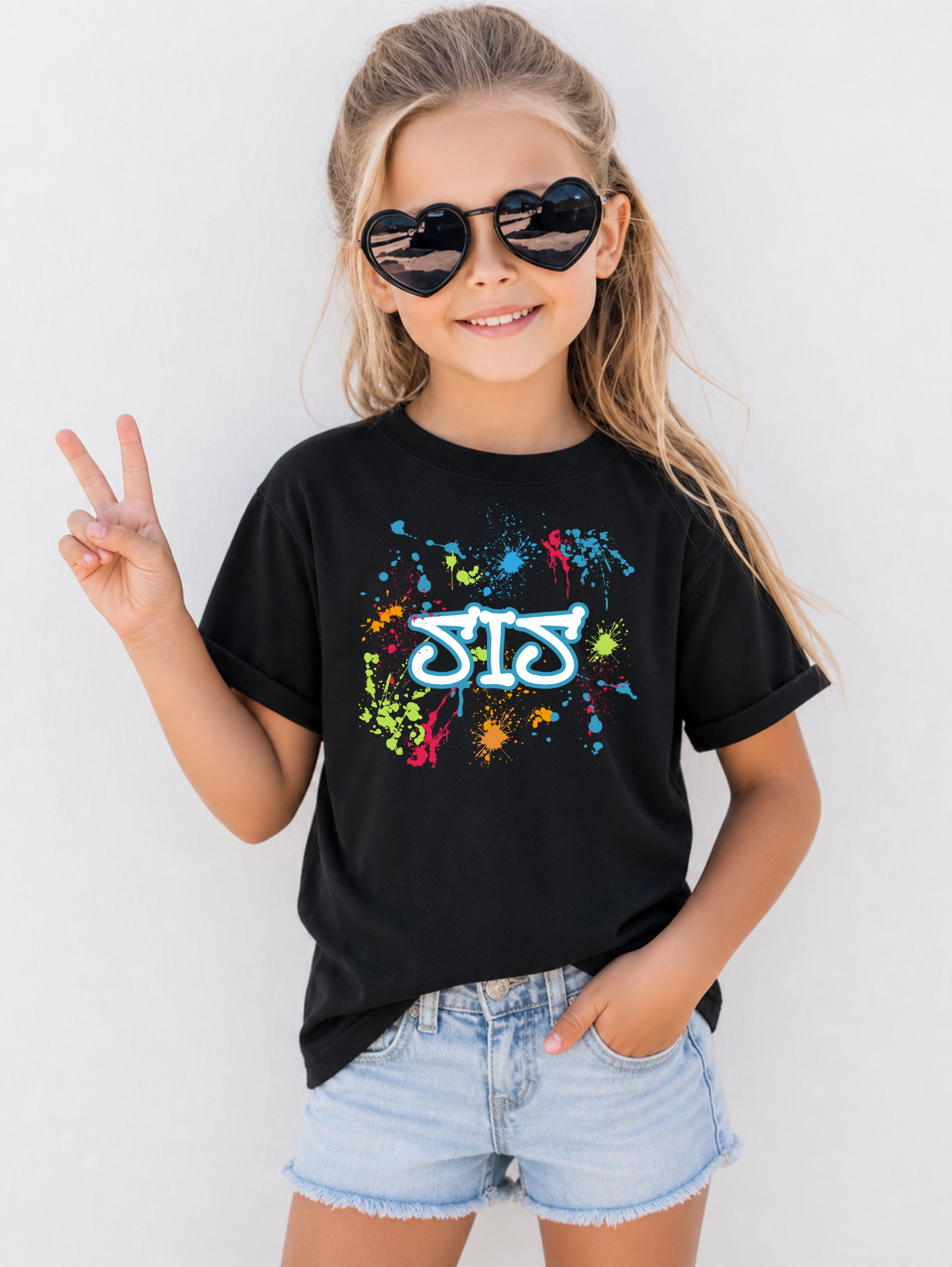 I Was 6 Now I'm 7 Birthday Shirt | Funny 7th Birthday Paint Splatter T-Shirt