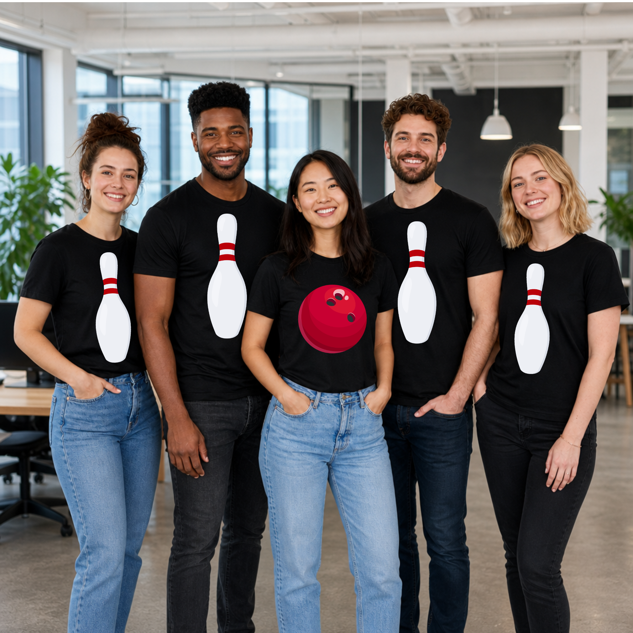 Bowling Pin Group Halloween Shirts