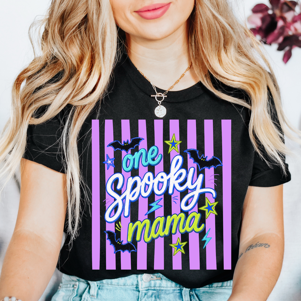 One Spooky Dude Birthday Shirt | Halloween First Birthday T-Shirt | Purple Striped