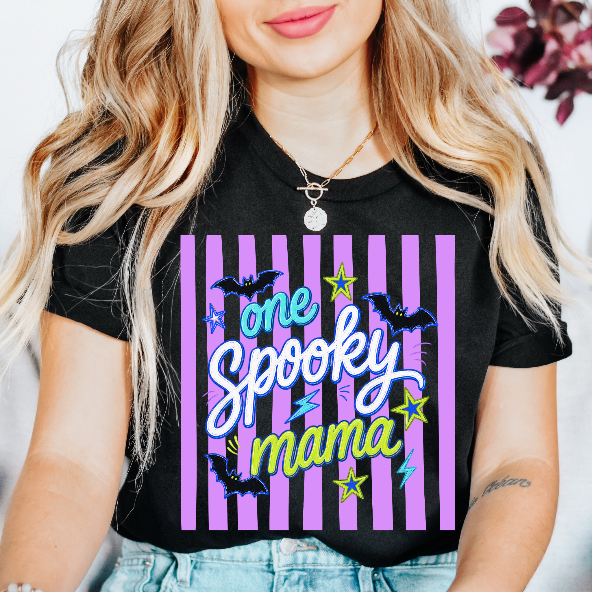 One Spooky Dude Birthday Shirt | Halloween First Birthday T-Shirt | Purple Striped