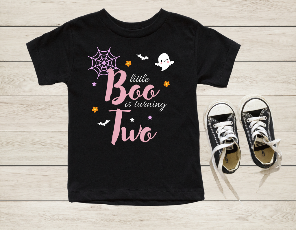A Little Boo Is Turning Two Shirt | Halloween 2nd Birthday T-Shirt