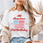 All American 21st Birthday Shirt | Personalized USA Flag Birthday T-Shirt
