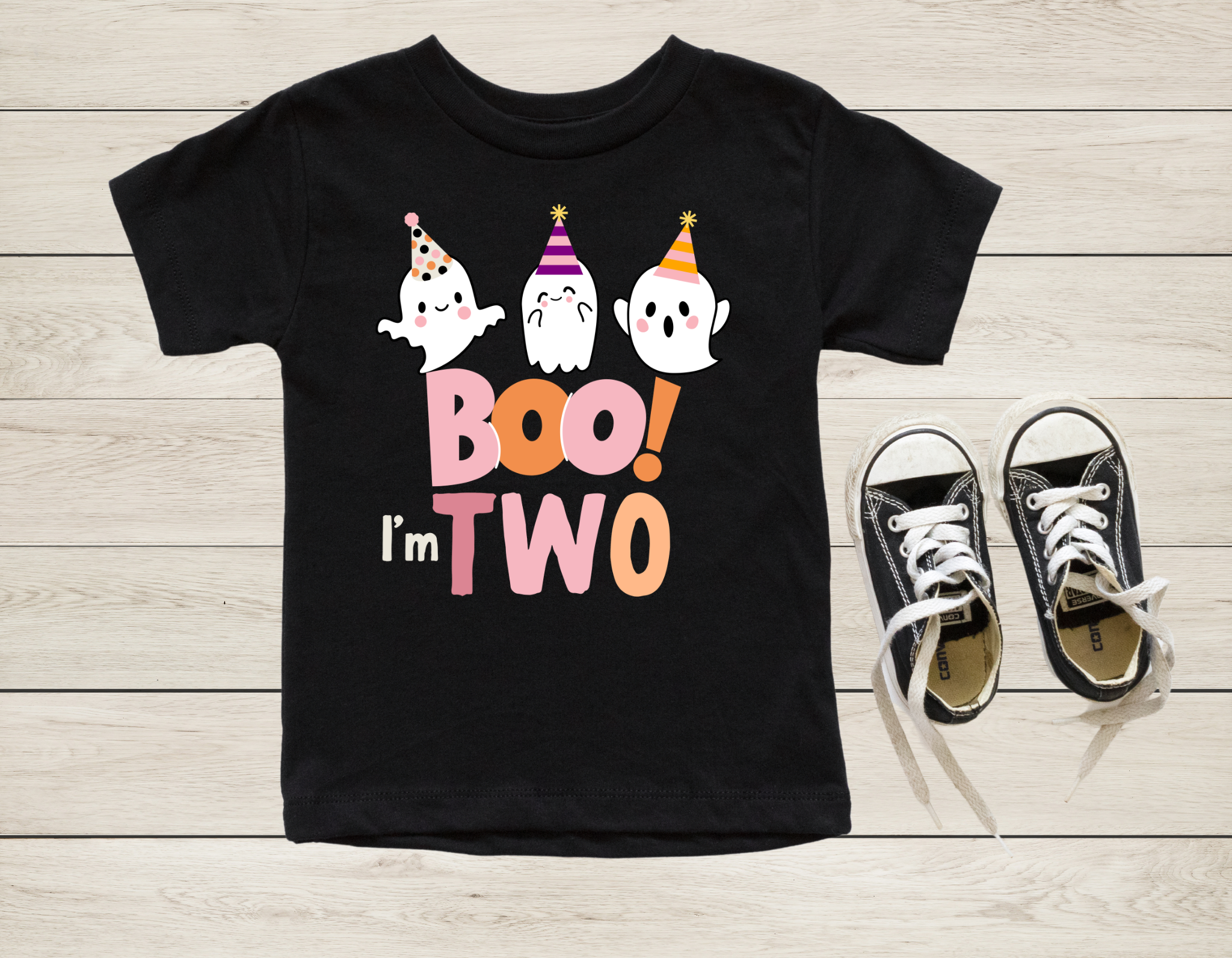 Boo I'm Two Halloween 2nd Birthday Shirt