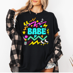 80s Bachelorette Party Shirts | Bride & Babe Matching Bridal Party Tees | Neon Retro
