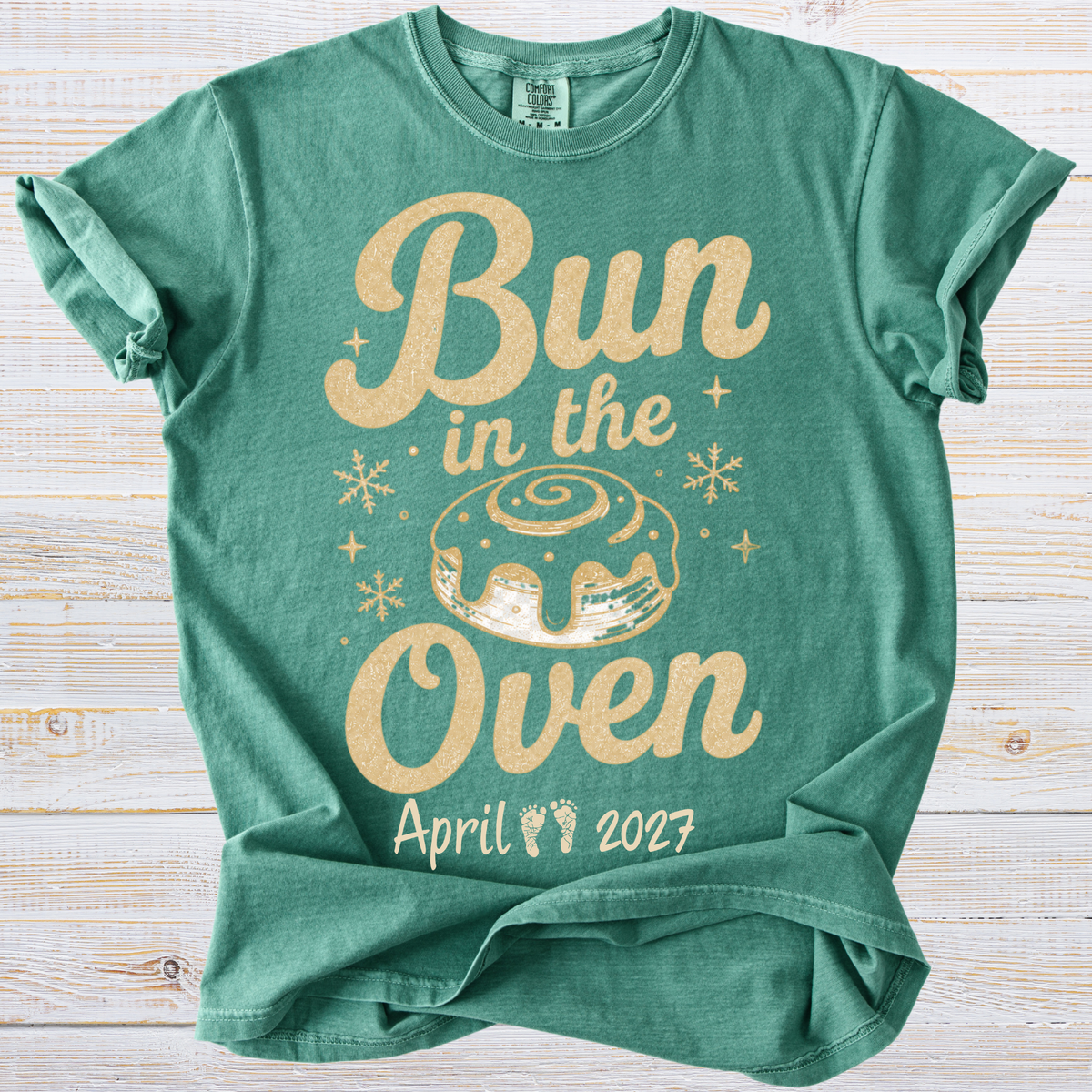 Personalized Bun in the Oven Pregnancy Announcement Shirt