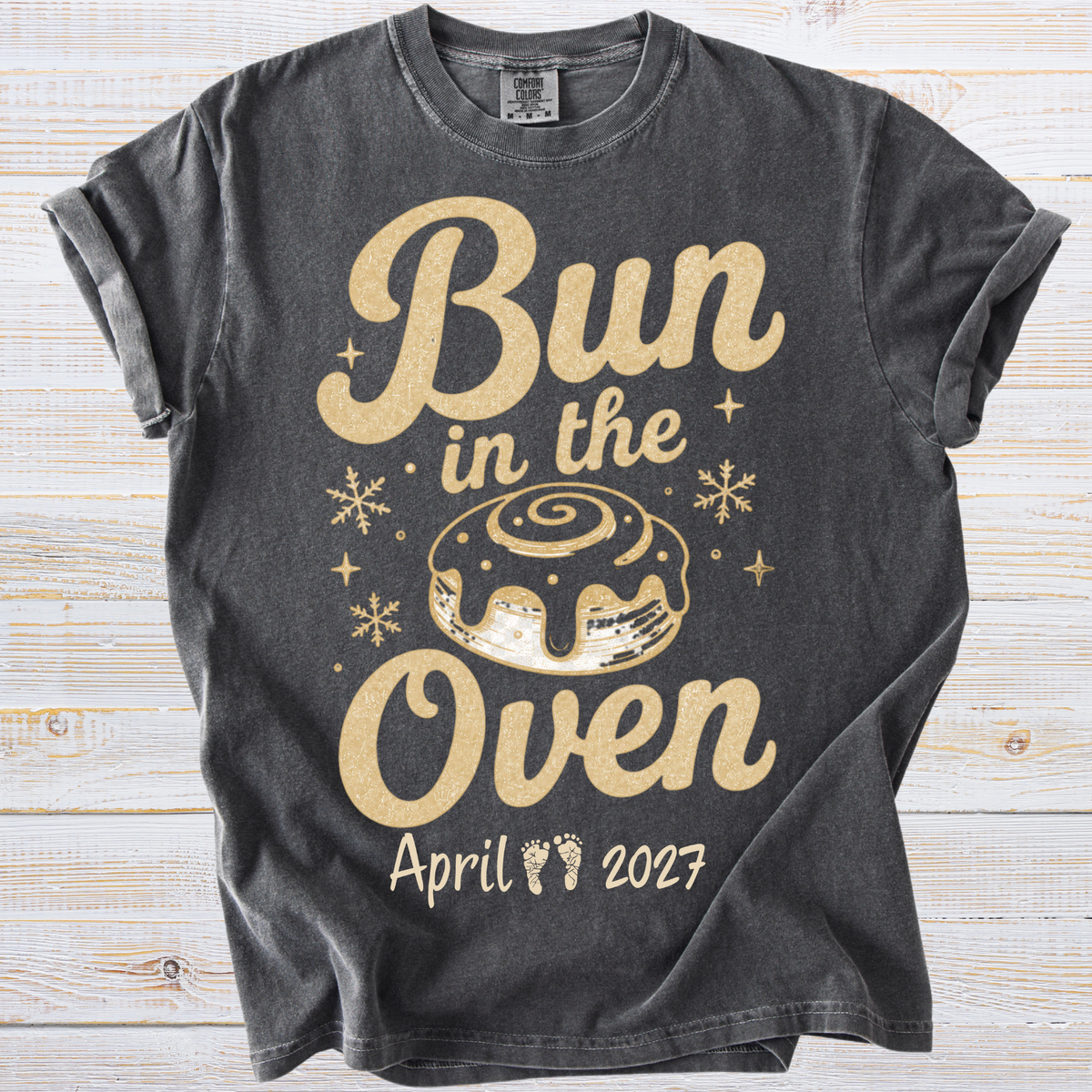 Personalized Bun in the Oven Pregnancy Announcement Shirt