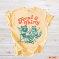 30 and Feral Birthday Shirt | Funny 30th Birthday Raccoon T-Shirt | Retro Birthday Tee