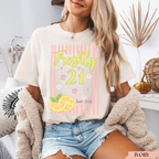 Freshly 21 Birthday Shirt | Personalized Lemon Birthday T-Shirt