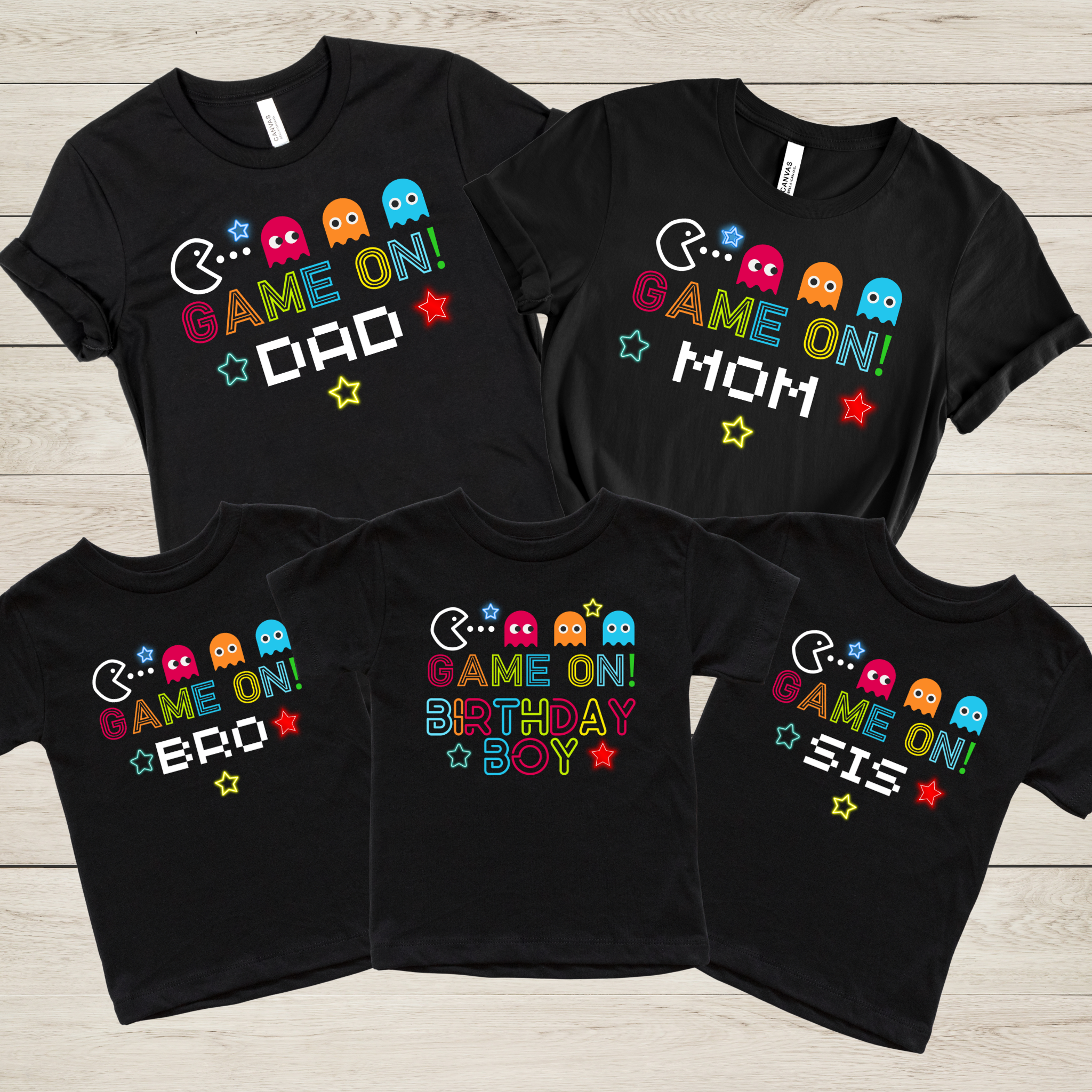 Arcade Birthday Shirt | Personalized Retro Gamer Birthday Boy T-Shirt & Matching Family Shirts