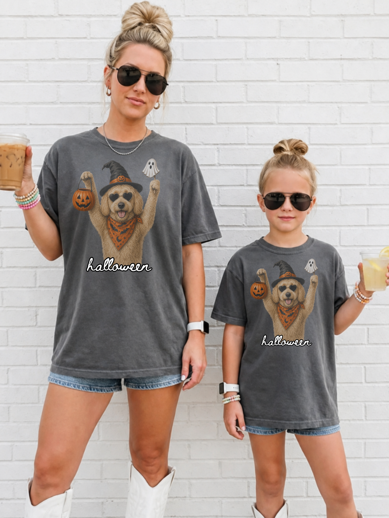 Retro Goldendoodle Halloween Shirt | Vintage Trick-or-Treat Dog Lover T-Shirt