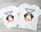 Guns or Roses Gender Reveal Shirt | Funny Western Gender Reveal Tee for Baby Reveal Parties