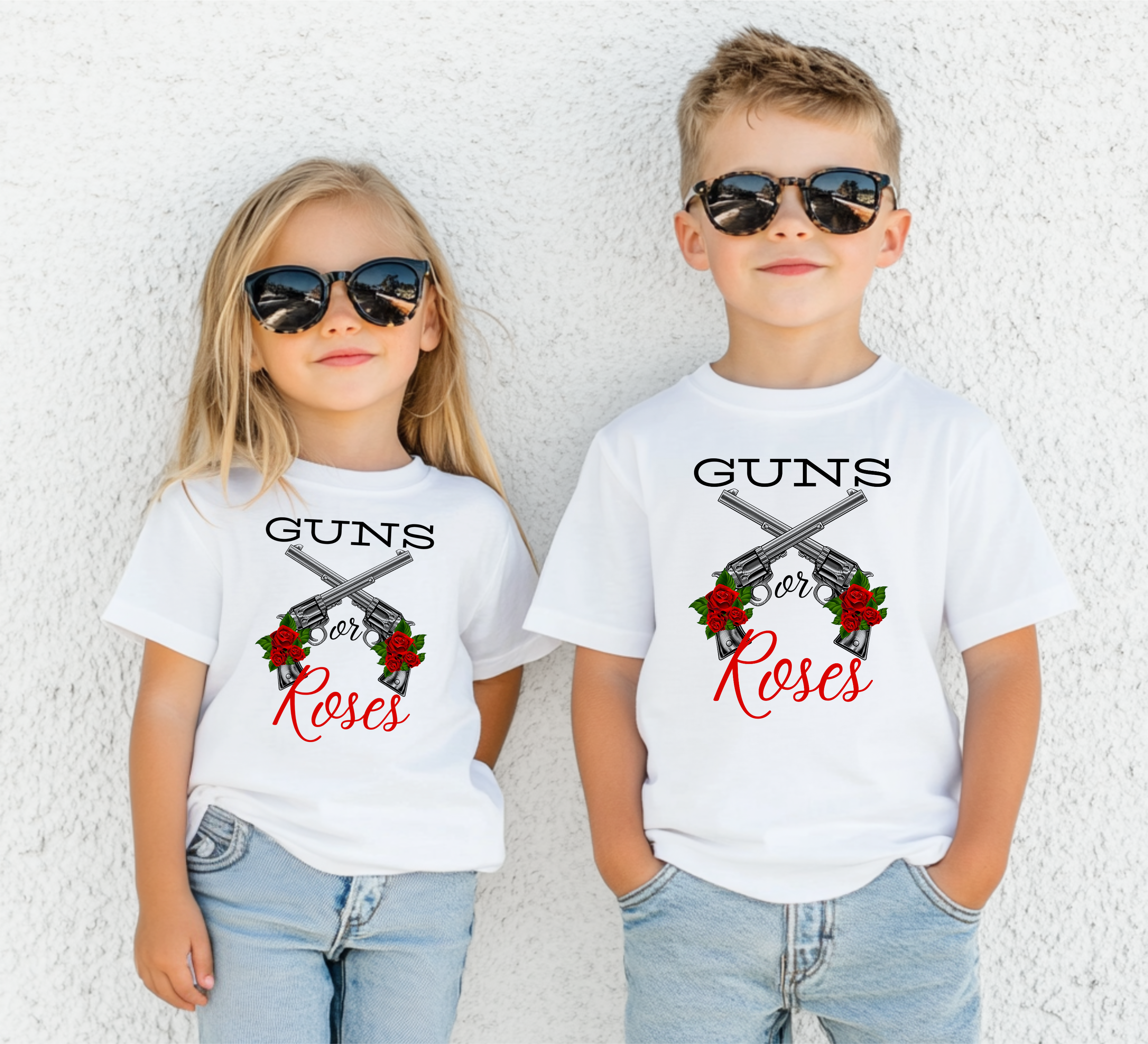 Guns or Roses Gender Reveal Shirt | Funny Western Gender Reveal Tee for Baby Reveal Parties