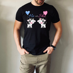 Baby Cow Gender Reveal T-Shirt & Farm Theme Baby Reveal