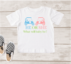 Golf Gender Reveal Shirt | Golf Cart Baby Reveal Tee