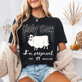 Personalized Holy Cow I'm Pregnant Shirt | Halloween Pregnancy Announcement T-Shirt
