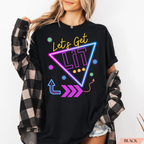 Let's Get Lit 80s Bachelorette Shirt | Neon Retro Bachelorette Party Tee