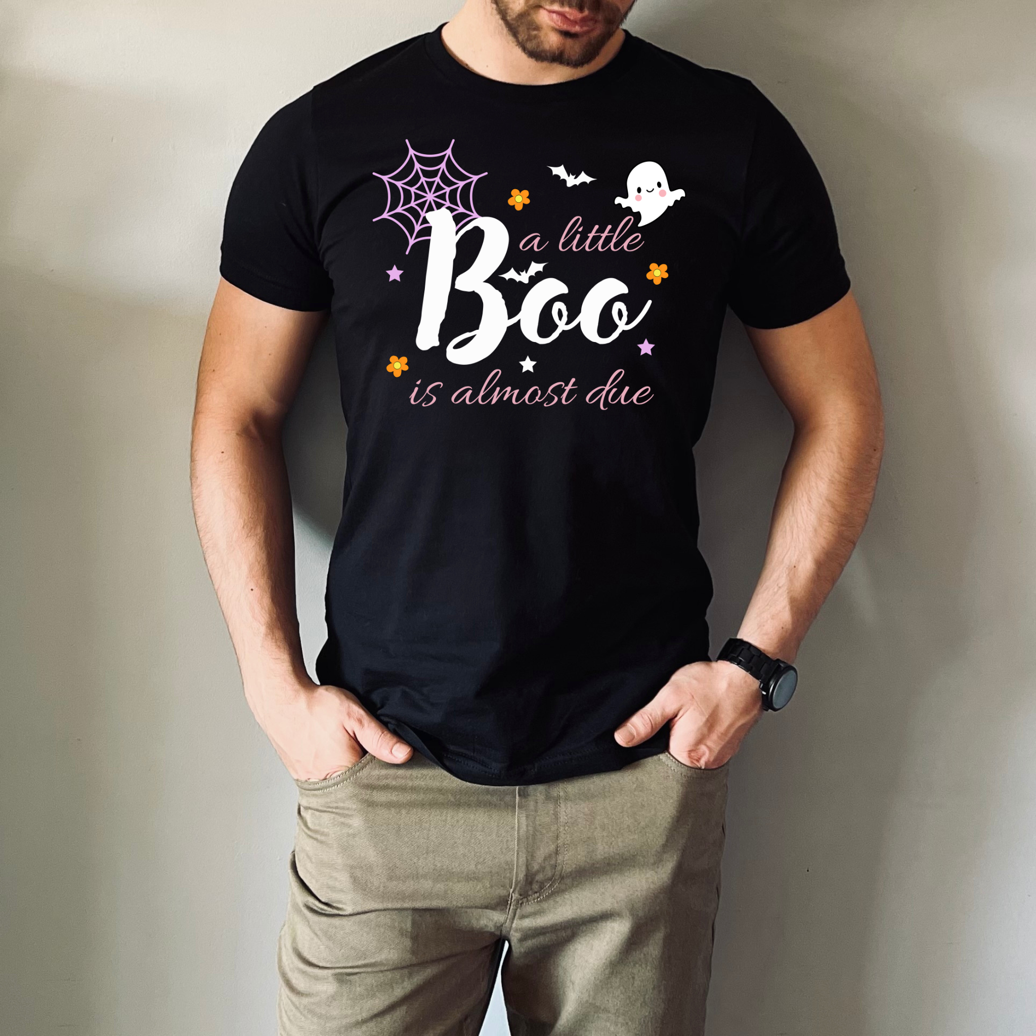 A Little Boo Is Due Shirt | Halloween Pregnancy Announcement T-Shirt