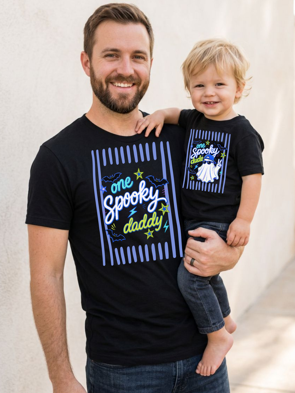 One Spooky Dude Birthday Shirt | Halloween First Birthday T-Shirt | Striped Frame