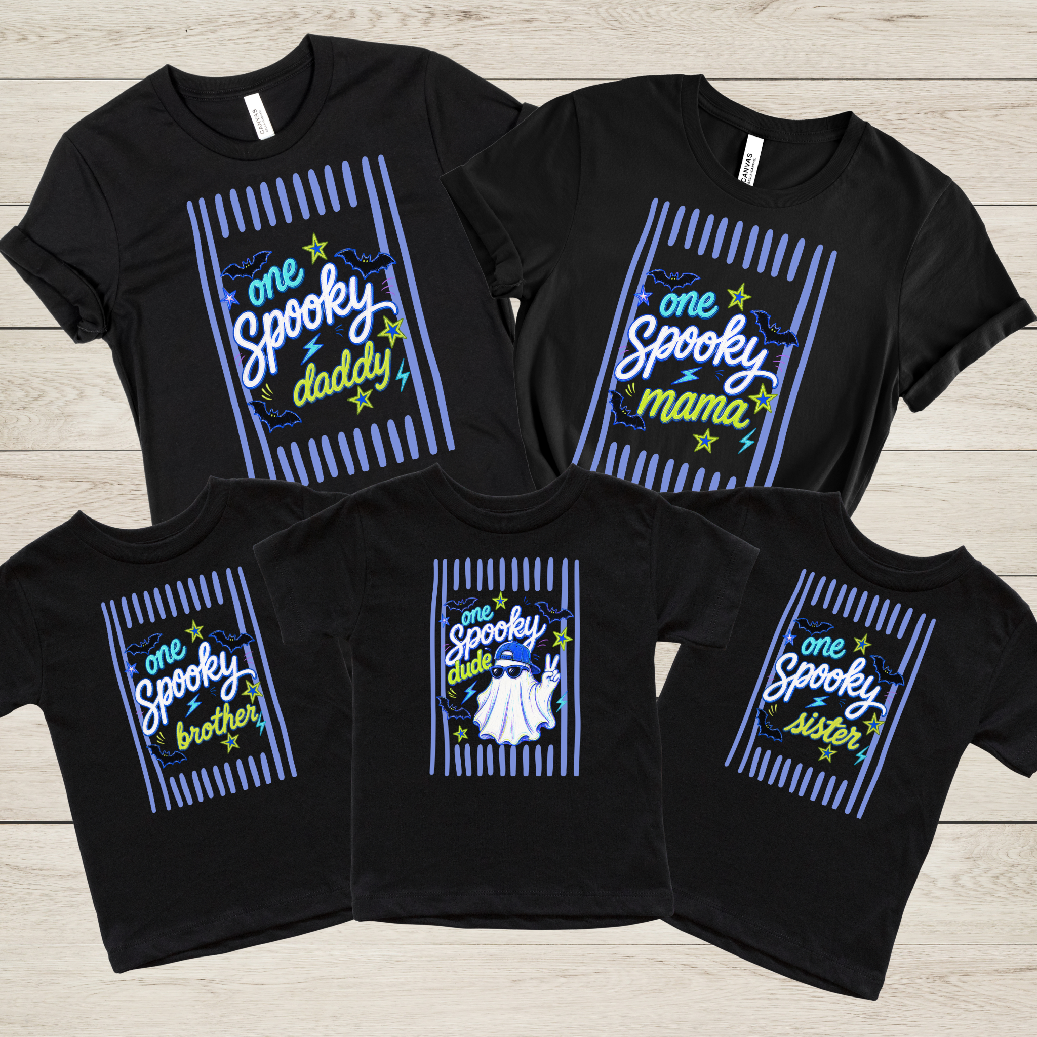 One Spooky Dude Birthday Shirt | Halloween First Birthday T-Shirt | Striped Frame