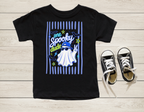 One Spooky Dude Birthday Shirt | Halloween First Birthday T-Shirt | Striped Frame