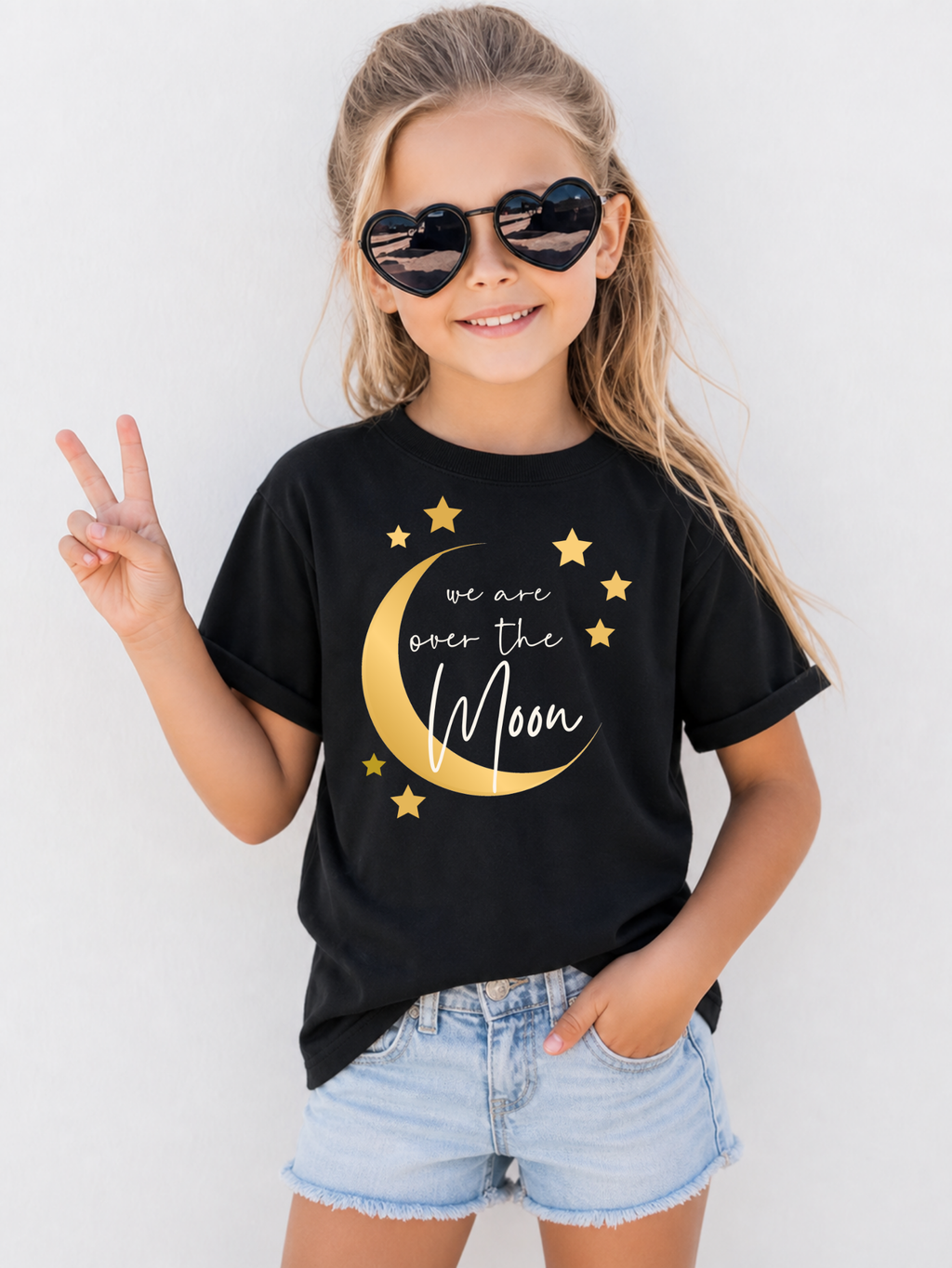 We Are Over the Moon Pregnancy Announcement Shirt | Baby Shower & New Baby Reveal T-Shirt