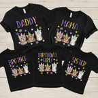 Cat Birthday Girl Shirt | Cute Cat Party Birthday T-Shirt & Matching Family Shirts