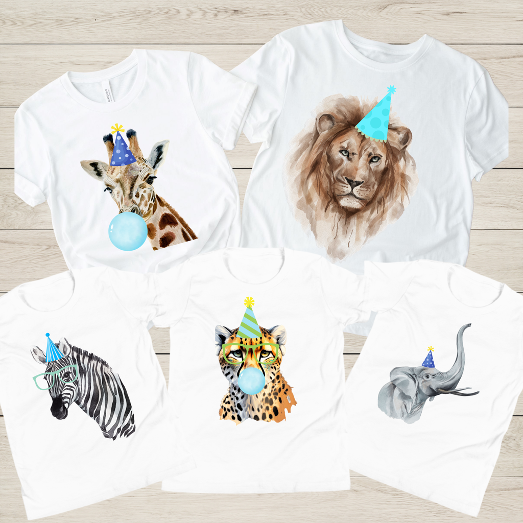 Safari Party Animals Birthday Shirt | Zoo & Safari Theme Birthday T-Shirt for Kids