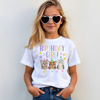 Cat Birthday Girl Shirt | Cute Cat Party Birthday T-Shirt & Matching Family Shirts