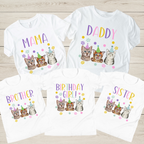 Cat Birthday Girl Shirt | Cute Cat Party Birthday T-Shirt & Matching Family Shirts