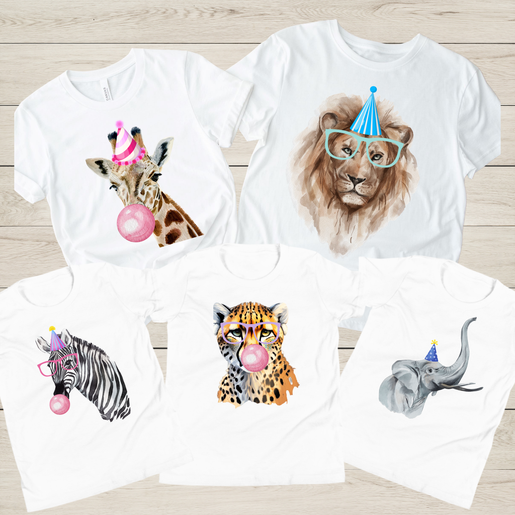 Safari Party Animals Birthday Shirt | Zoo & Safari Theme Birthday T-Shirt for Kids