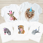 Safari Party Animals Birthday Shirt | Zoo & Safari Theme Birthday T-Shirt for Kids