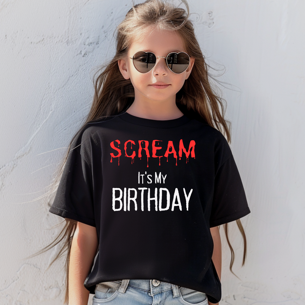 Scream It's My Birthday Shirt | Halloween Birthday T-Shirt