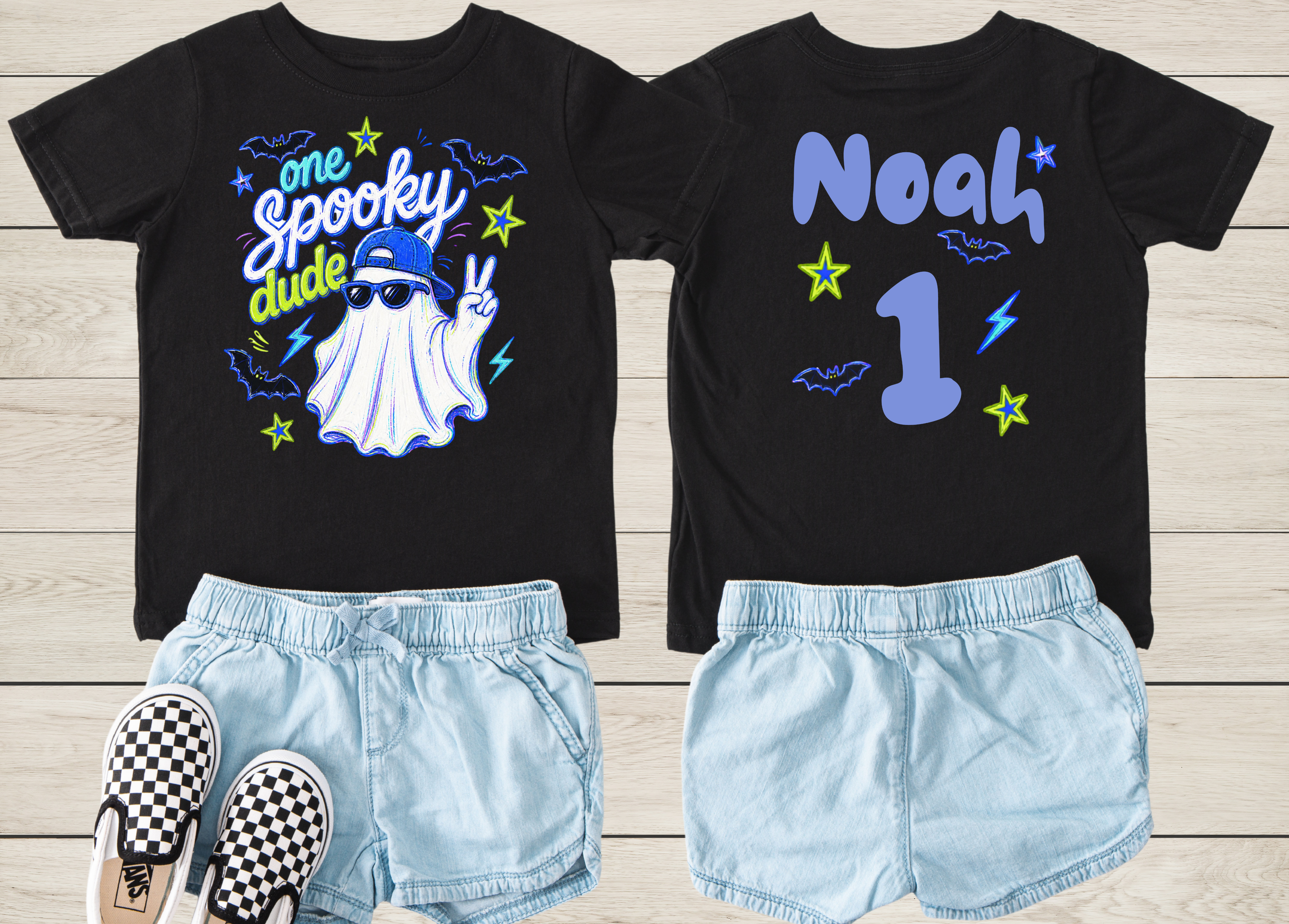 Personalized One Spooky Dude 1st Birthday Shirt | Halloween First Birthday T-Shirt