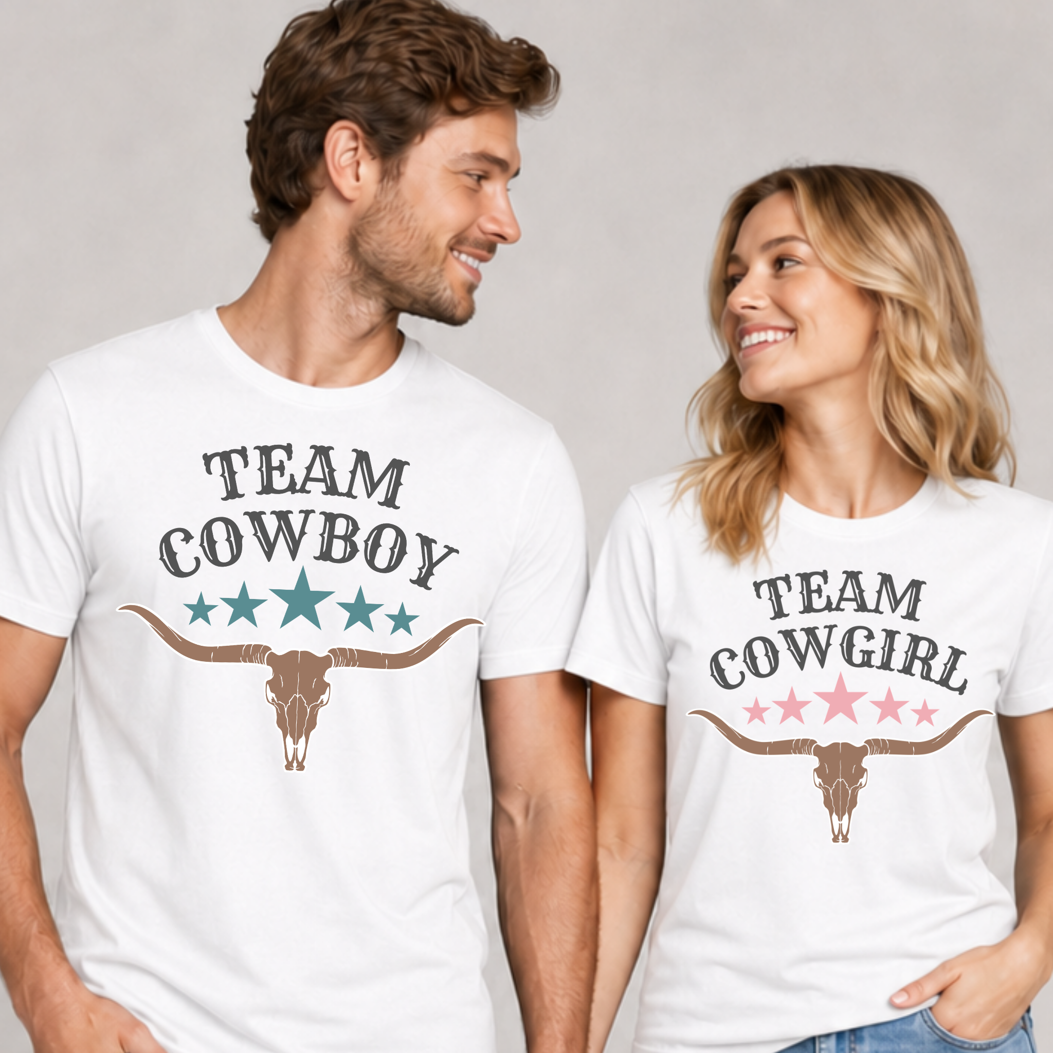 Team Cowboy & Team Cowgirl Gender Reveal Shirts | Western Gender Reveal Party Tees