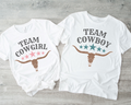 Team Cowboy & Team Cowgirl Gender Reveal Shirts | Western Gender Reveal Party Tees