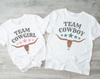 Team Cowboy & Team Cowgirl Gender Reveal Shirts | Western Gender Reveal Party Tees