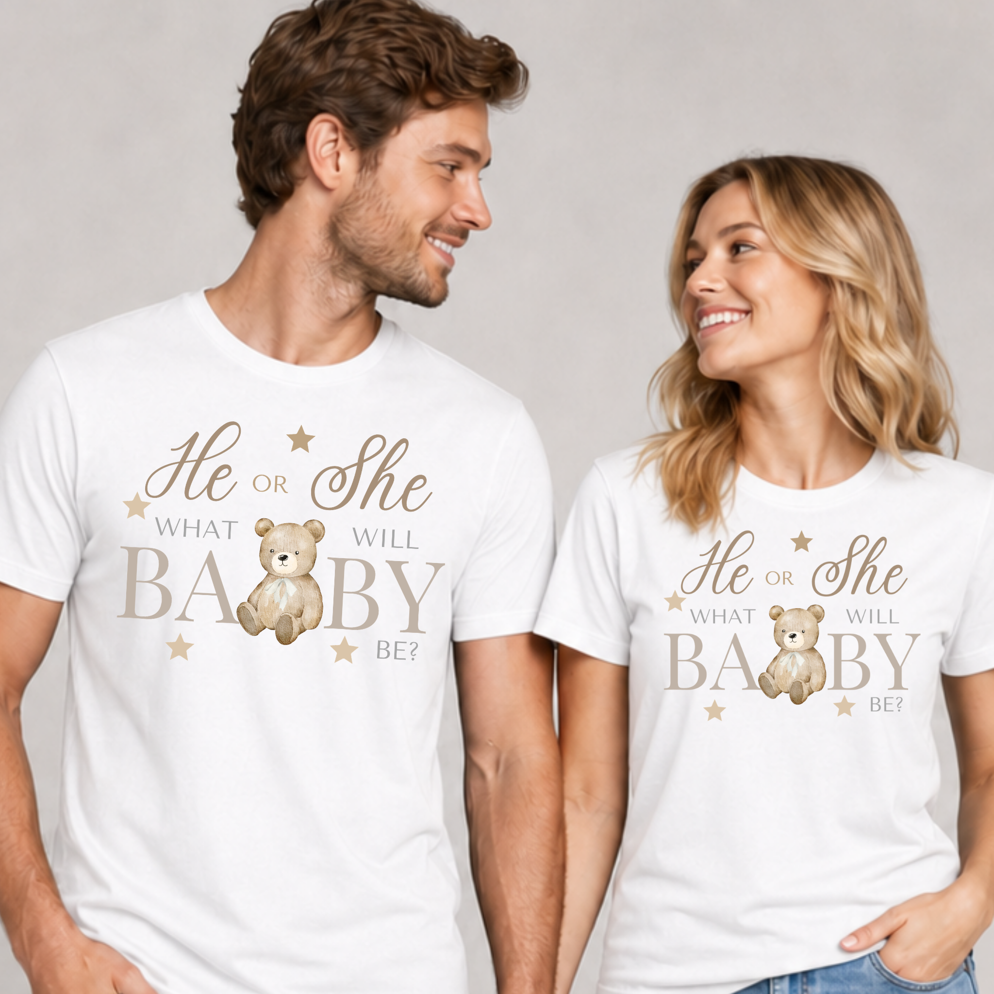 Teddy Bear Gender Reveal Shirt | Cute Bear Baby Reveal T-Shirt