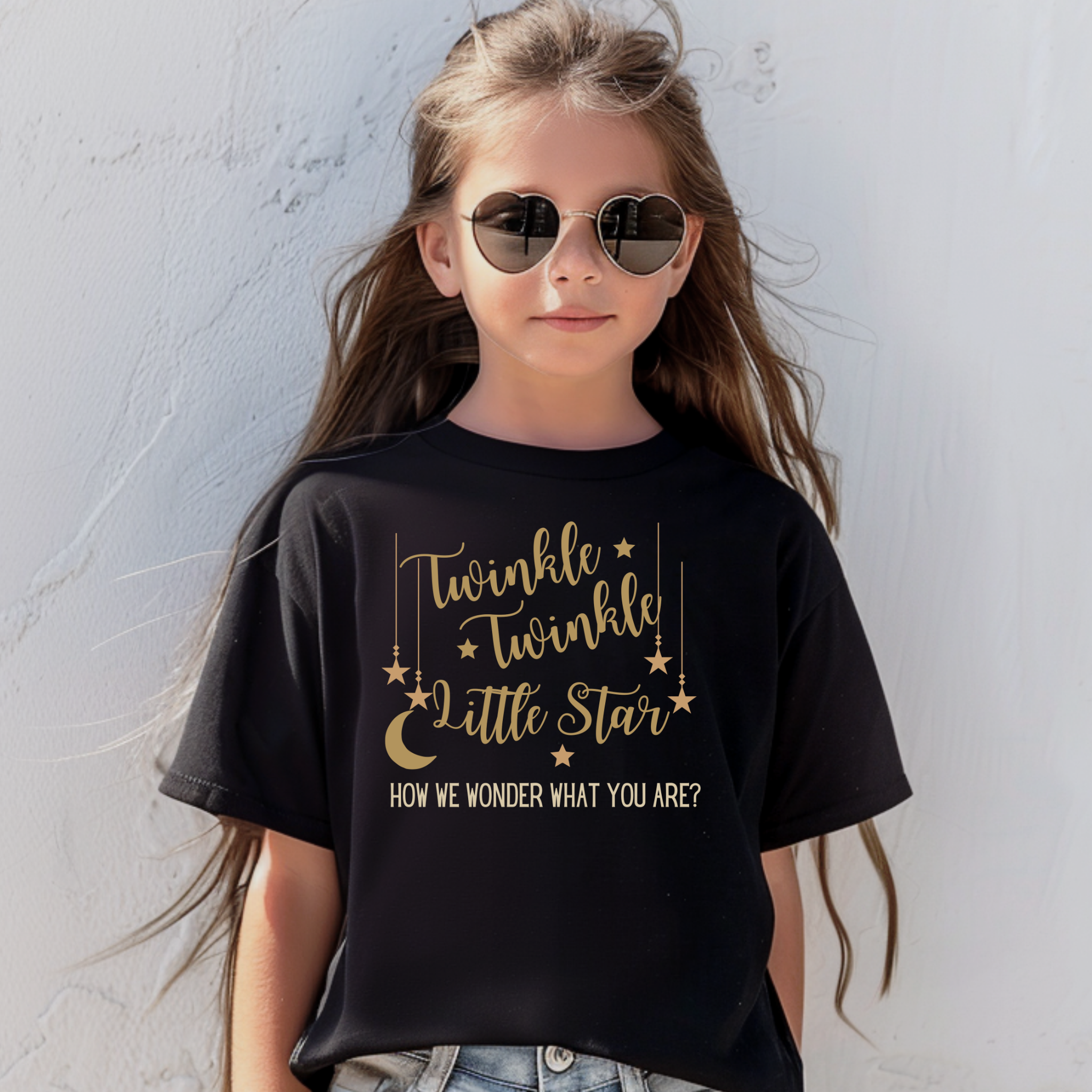Twinkle Twinkle Little Star Gender Reveal Shirt | Moon & Stars Baby Reveal T-Shirt