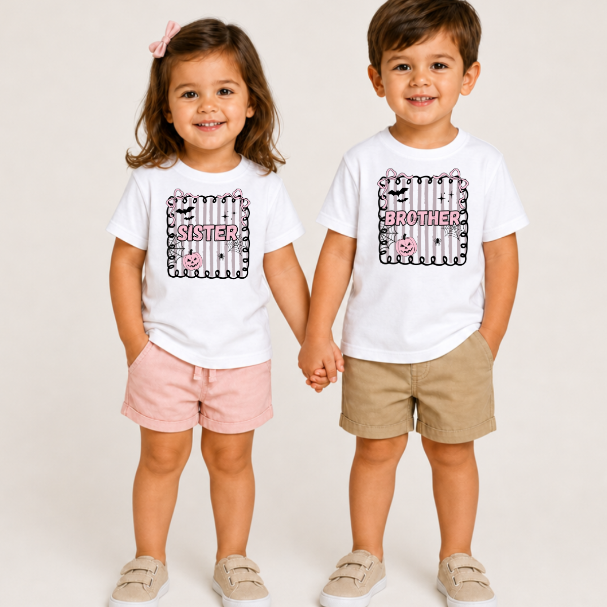 Two Spooky Coquette Halloween Birthday Shirt | Cute Pink Ghost Birthday T-Shirt